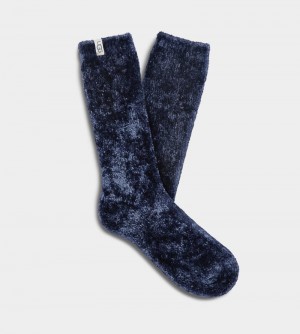 Navy Ugg Leda Cozy Women's Socks | South Africa-5293086