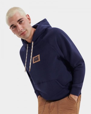 Navy Ugg Uggplate Men's Hoodie | South Africa-9376524