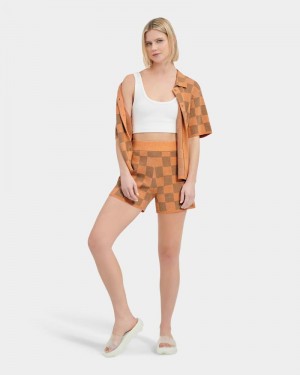 Orange / Brown Ugg Maliah Women's Shorts | South Africa-9673425