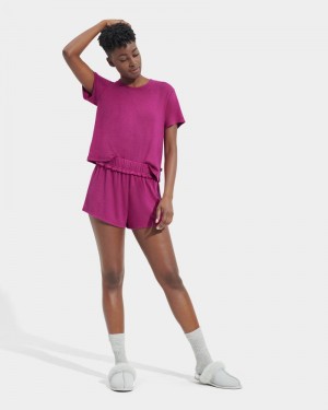 Pink Ugg Aniyah Set Women's Sleepwear | South Africa-1590423