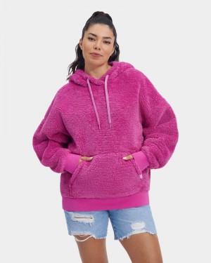 Pink Ugg Loyra Sherpa Women's Hoodie | South Africa-9486735