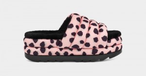 Pink Ugg Maxi Slide Cheetah Print Women's Slippers | South Africa-4237608