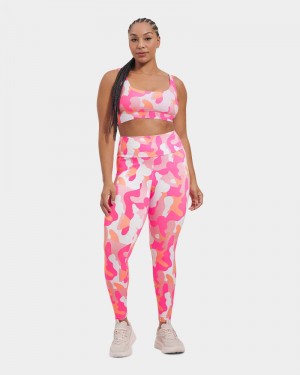 Pink Ugg Saylor Camo Print Women's Leggings | South Africa-0853261