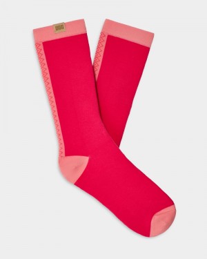 Pink Ugg Tasman Crew Women's Socks | South Africa-3427810