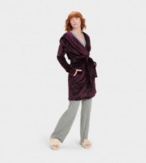 Purple Ugg Miranda Fleece Women's Robe | South Africa-2316487