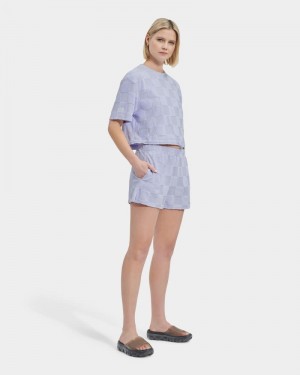 Purple Ugg Noni Check Women's Shorts | South Africa-5671908