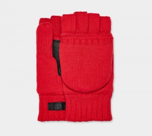 Red Ugg Knit Flip Men's Mittens | South Africa-3472086