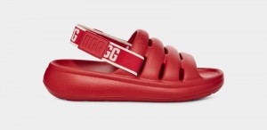 Red Ugg Sport Yeah Women's Slides | South Africa-1863529