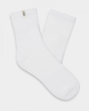 White Ugg Adabella Quarter Women's Socks | South Africa-0719538