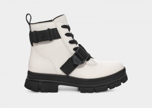 White Ugg Ashton Lace Up Women's Ankle Boots | South Africa-0716925