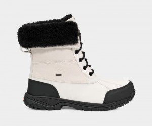 White / Black Ugg Butte Men's Winter Boots | South Africa-8216053