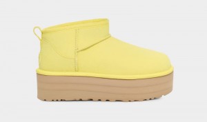 Yellow Ugg Classic Ultra Mini Platform Women's Boots | South Africa-4932786