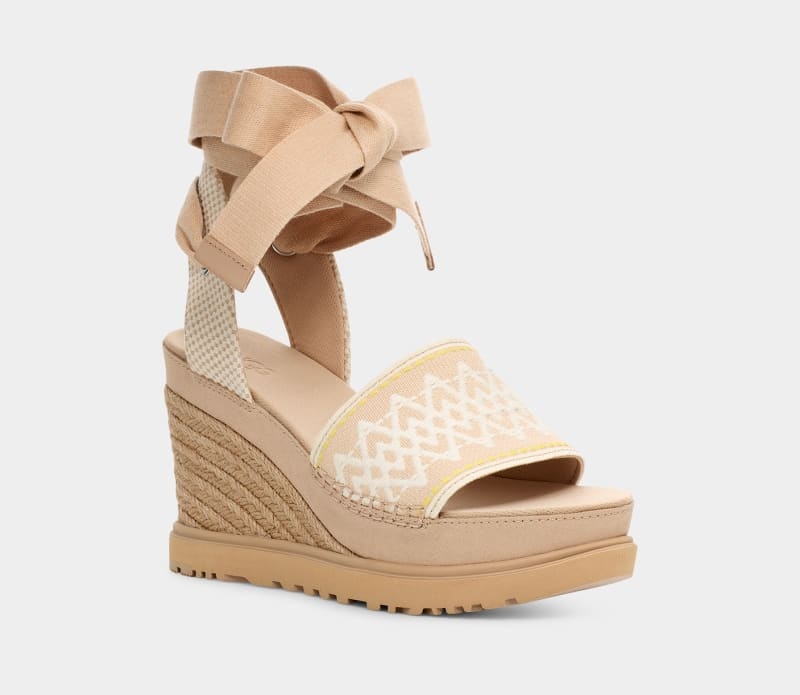 Apricot Ugg Abbot Ankle Wrap Women's Sandals | South Africa-6781450