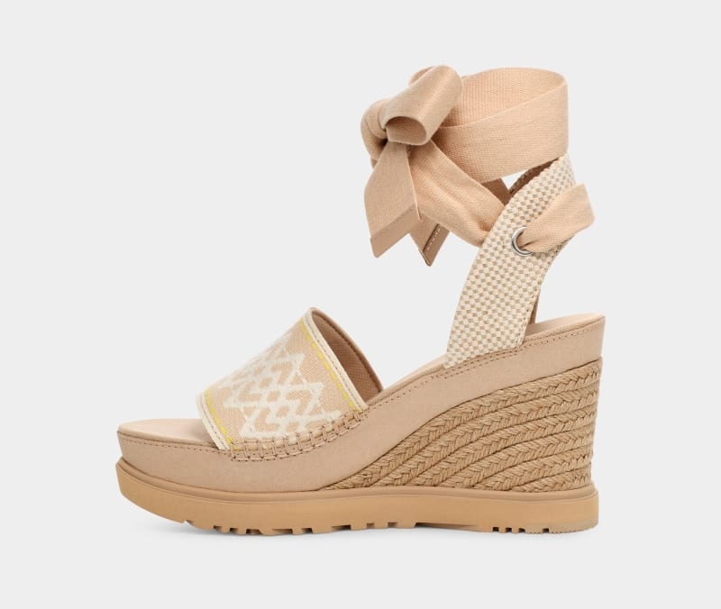 Apricot Ugg Abbot Ankle Wrap Women's Sandals | South Africa-6781450