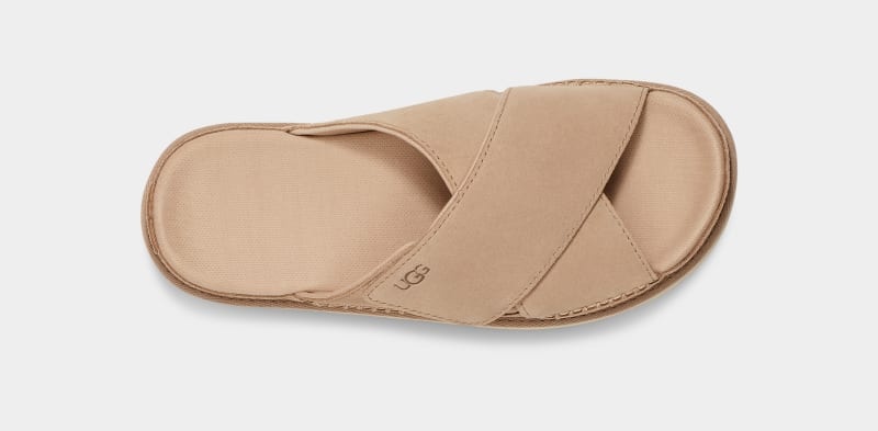 Apricot Ugg Goldenstar Cross Women's Slides | South Africa-4867910