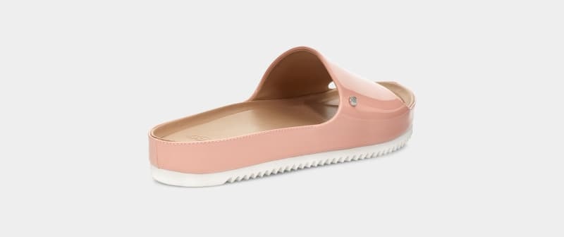 Apricot Ugg Jane Patent Women's Slides | South Africa-7918046