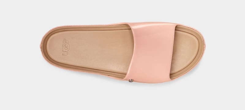 Apricot Ugg Jane Patent Women's Slides | South Africa-7918046