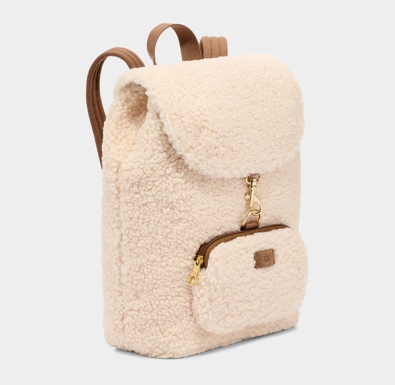 Beige Ugg Inara Uggfluff Women's Backpacks | South Africa-5376429