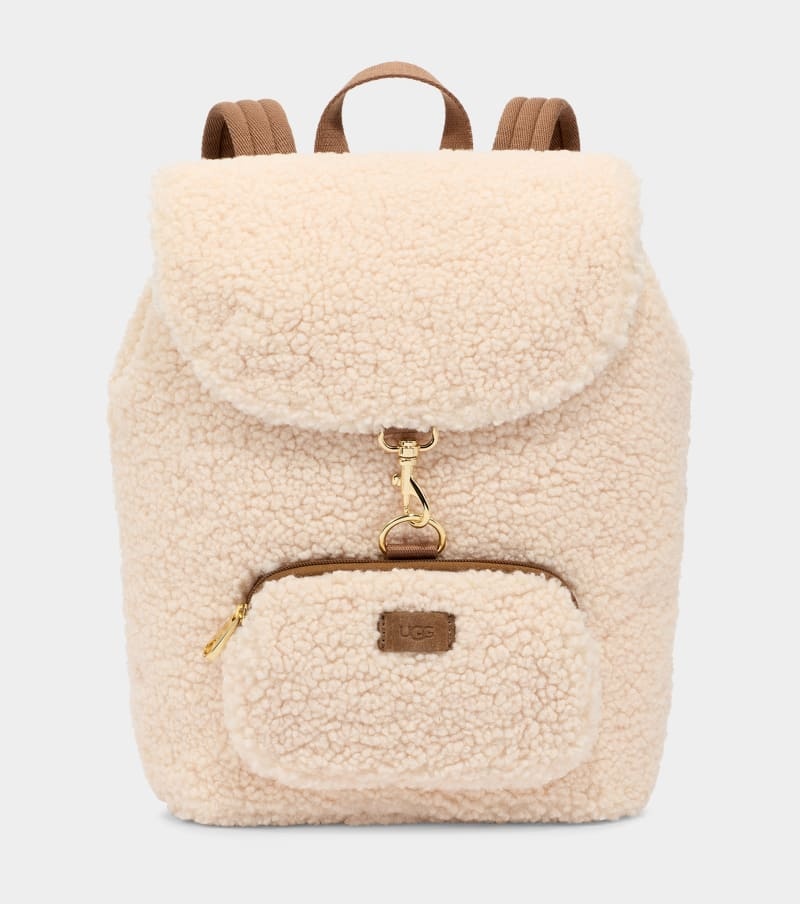 Beige Ugg Inara Uggfluff Women\'s Backpacks | South Africa-5376429