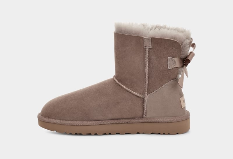 Beige Ugg Mini Bailey Bow Ii Women's Boots | South Africa-5176248