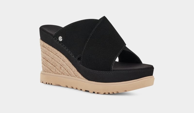 Black Ugg Abbot Women's Slides | South Africa-8135406