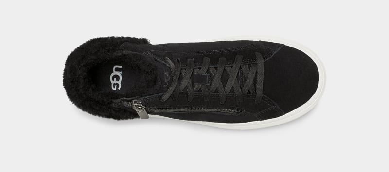 Black Ugg Alameda Mid Zip Women's Sneakers | South Africa-1894360