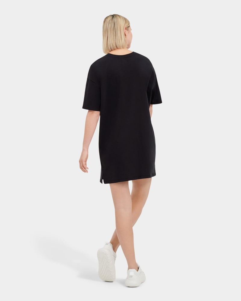 Black Ugg Alayah Logo T-Shirt Women's Dress | South Africa-4123587