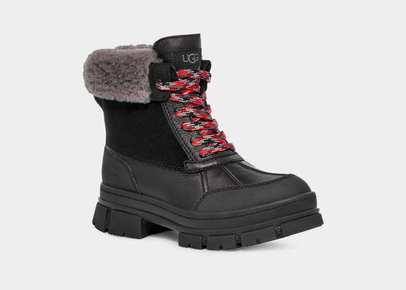 Black Ugg Ashton Addie Women's Winter Boots | South Africa-7916450