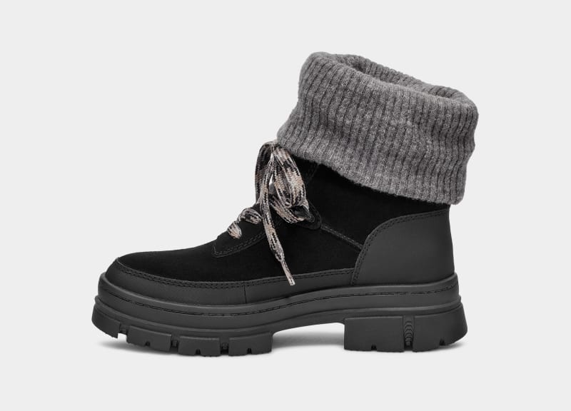 Black Ugg Ashton Hiker Women's Winter Boots | South Africa-5689701