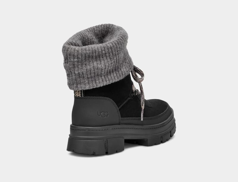 Black Ugg Ashton Hiker Women's Winter Boots | South Africa-5689701