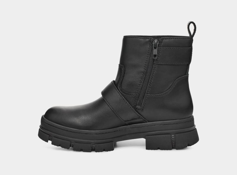 Black Ugg Ashton Short Women's Ankle Boots | South Africa-9413260