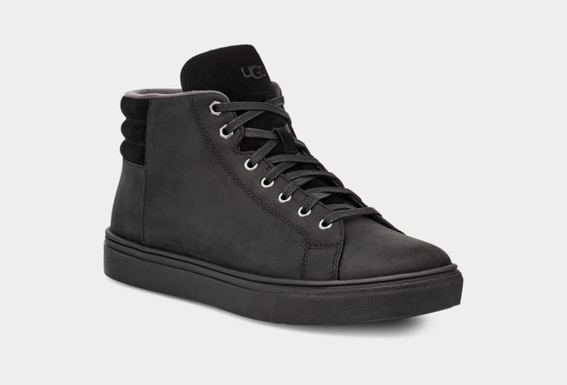 Black Ugg Baysider High Weather Men's Sneakers | South Africa-6375209