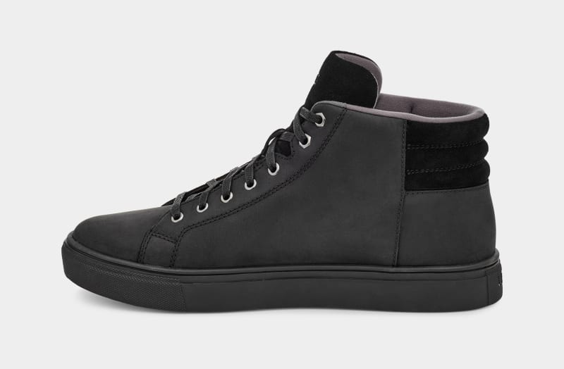 Black Ugg Baysider High Weather Men's Sneakers | South Africa-6375209