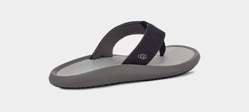 Black Ugg Brookside Ii Flip Canvas Men's Sandals | South Africa-2937154