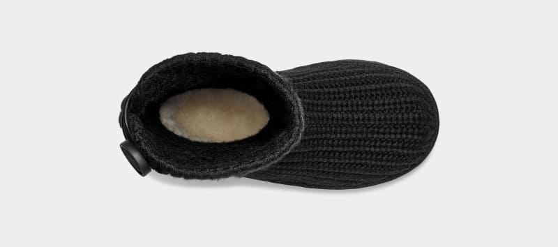 Black Ugg Classic Cardi Cabled Knit Kids' Boots | South Africa-2493875