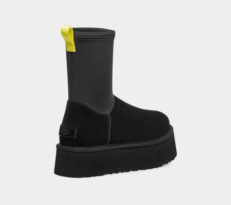 Black Ugg Classic Dipper Women's Boots | South Africa-5684312