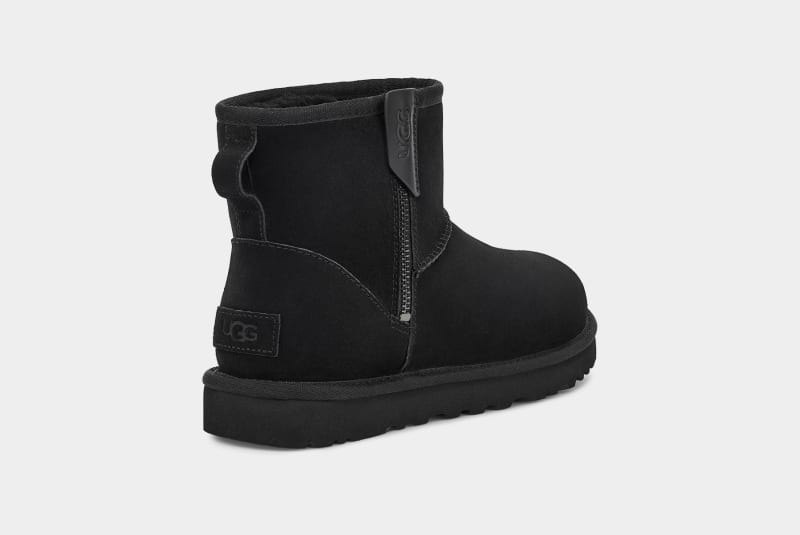 Black Ugg Classic Mini Bailey Zip Women's Boots | South Africa-8479523