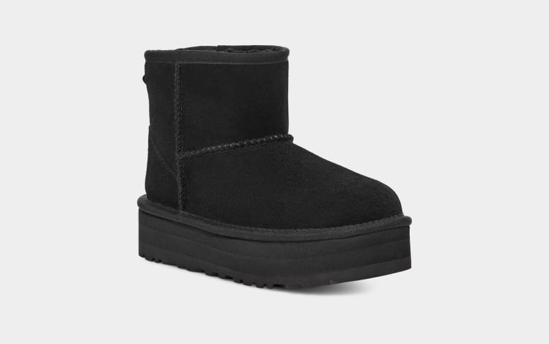 Black Ugg Classic Mini Platform Kids' Boots | South Africa-9425316