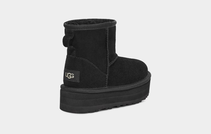 Black Ugg Classic Mini Platform Kids' Boots | South Africa-9425316