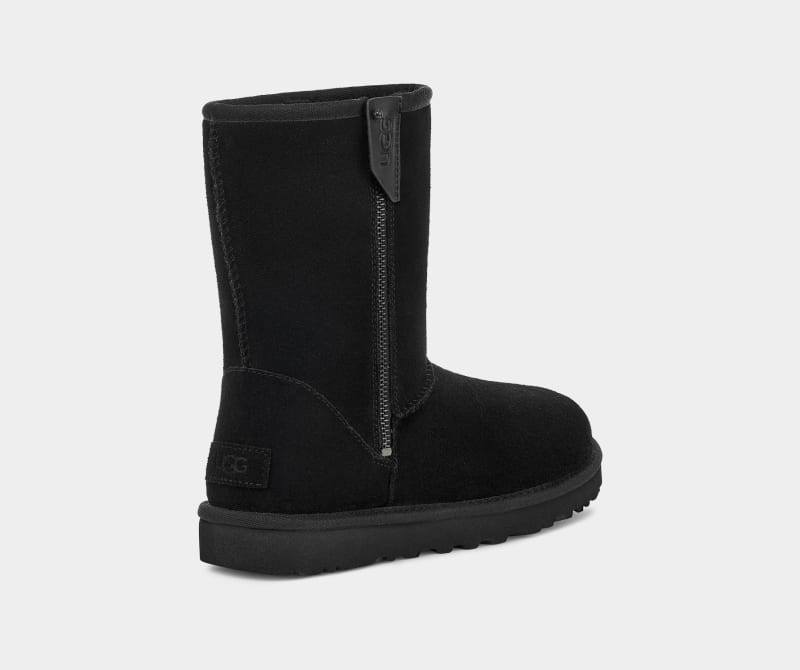 Black Ugg Classic Short Bailey Zip Women's Boots | South Africa-4528170