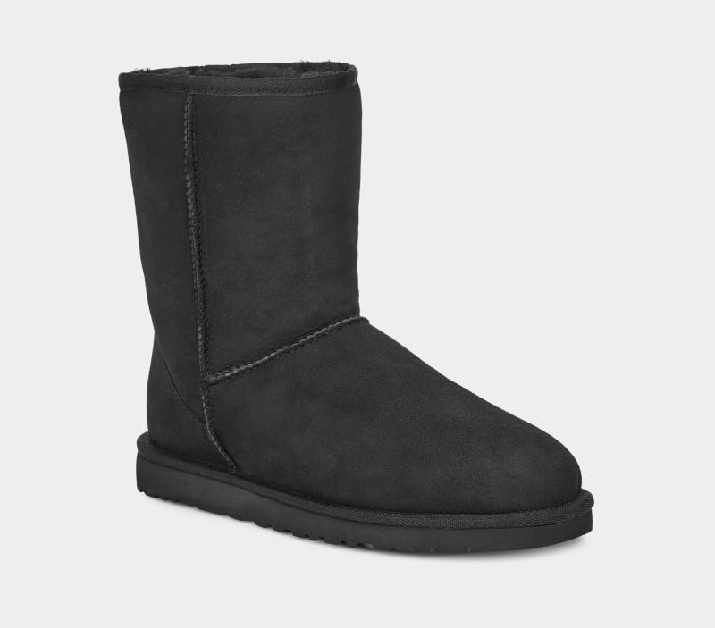 Black Ugg Classic Short Men's Boots | South Africa-3708954