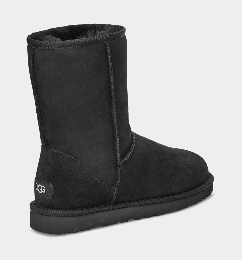 Black Ugg Classic Short Men's Boots | South Africa-3708954