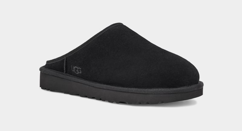 Black Ugg Classic Slip-On Men's Slippers | South Africa-5812473