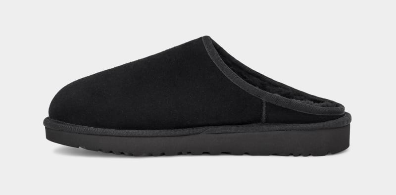 Black Ugg Classic Slip-On Men's Slippers | South Africa-5812473