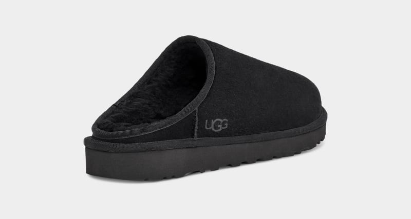 Black Ugg Classic Slip-On Men's Slippers | South Africa-5812473