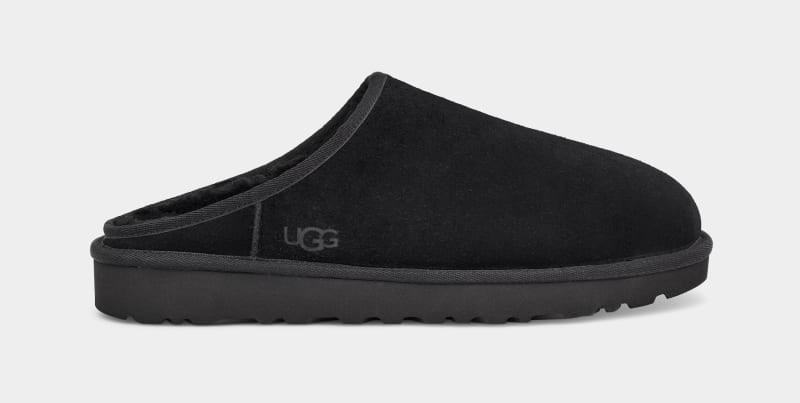 Black Ugg Classic Slip-On Men\'s Slippers | South Africa-5812473