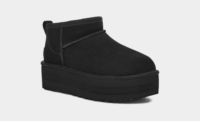 Black Ugg Classic Ultra Mini Platform Women's Boots | South Africa-3120476