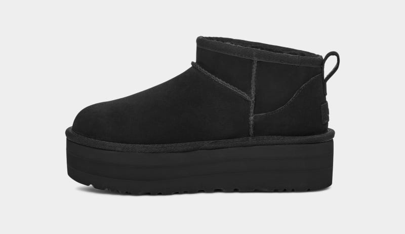 Black Ugg Classic Ultra Mini Platform Women's Boots | South Africa-3120476