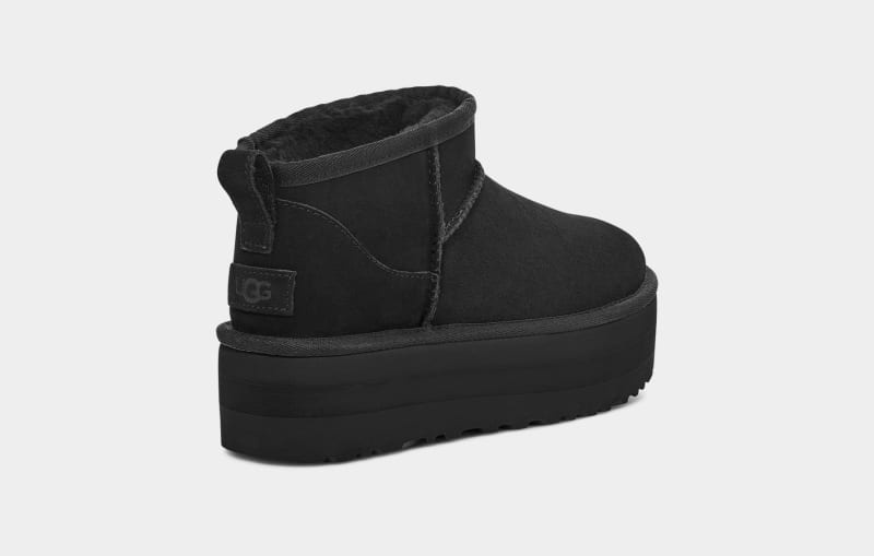 Black Ugg Classic Ultra Mini Platform Women's Boots | South Africa-3120476