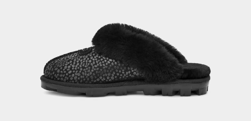 Black Ugg Coquette Sparkle Spots Women's Slippers | South Africa-9628173